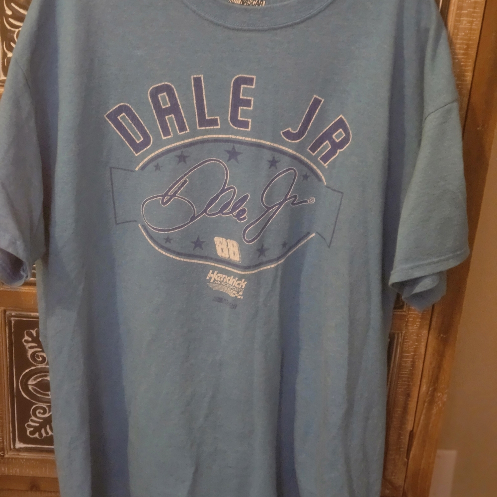 Nascar Dale Jr Blue Graphic Tee
